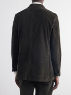Rubinacci - Darted Cotton-Corduroy Suit Jacket - Green