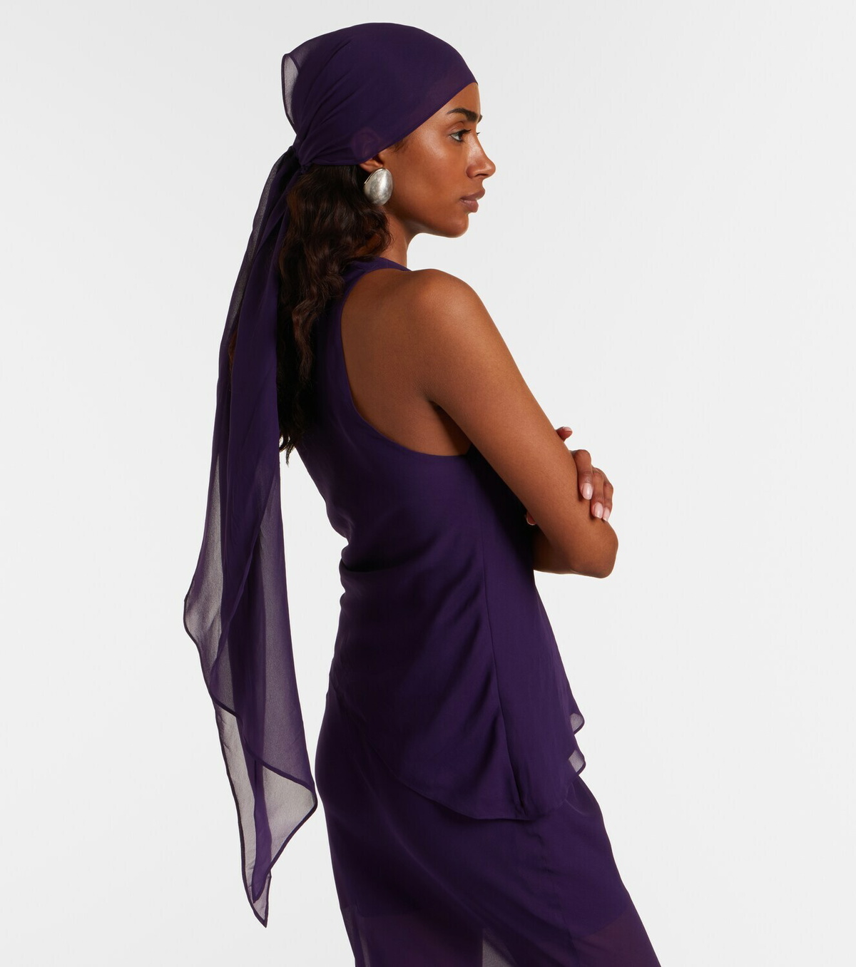 De La Vali Diosa draped georgette top
