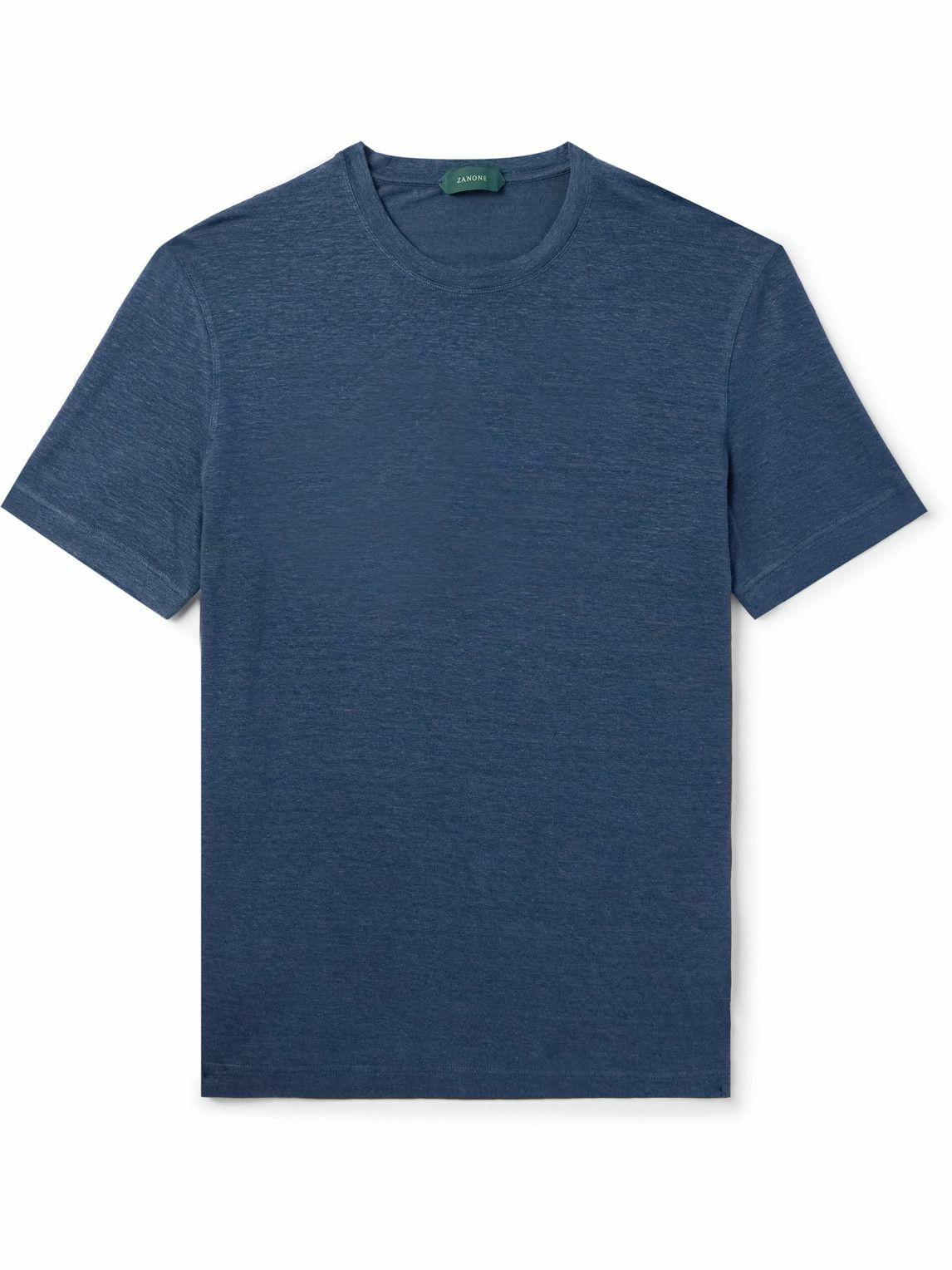 Photo: Incotex - Stretch-Linen T-Shirt - Blue