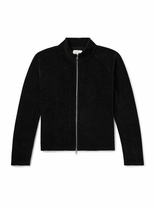 Photo: mfpen - Leisure Cotton Zip-Up Sweater - Black