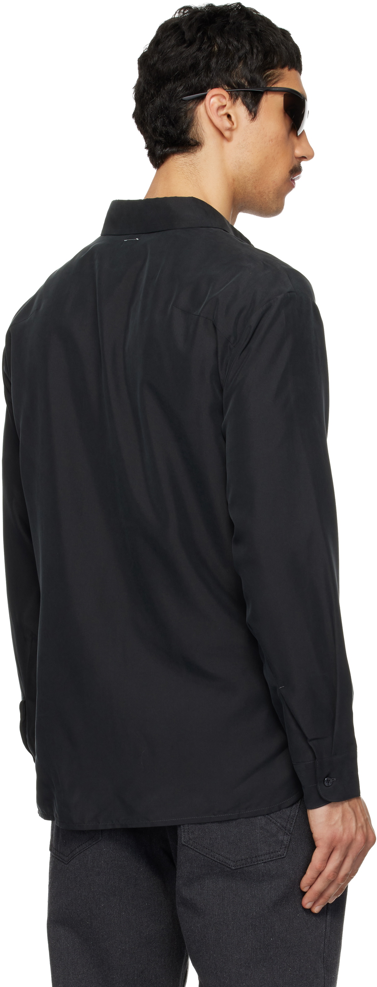 POST ARCHIVE FACTION (PAF) Black Zip Archive Shirt