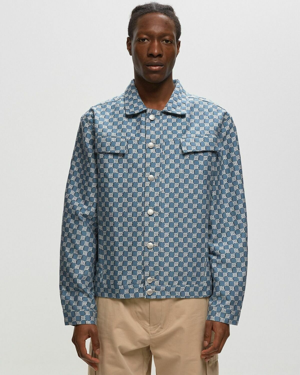 Louis Vuitton 2018 Monogram Pattern Denim Jacket - Blue Outerwear