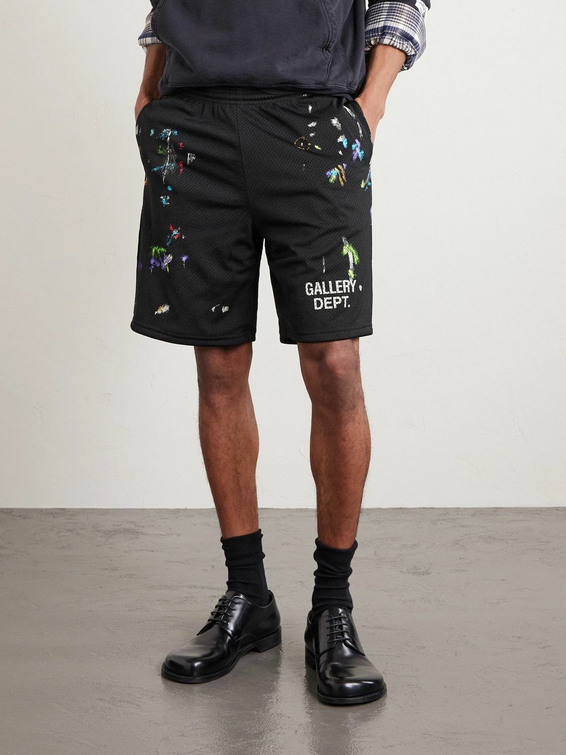 Gallery Dept. - Studio Gym Straight-Leg Paint-Splattered Mesh