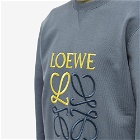 Loewe Men's Anagram Crew Sweat in Onyx Blue