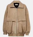 Nour Hammour Beck suede bomber jacket