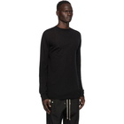 Rick Owens Black Wool Oversized Round Neck Sweater