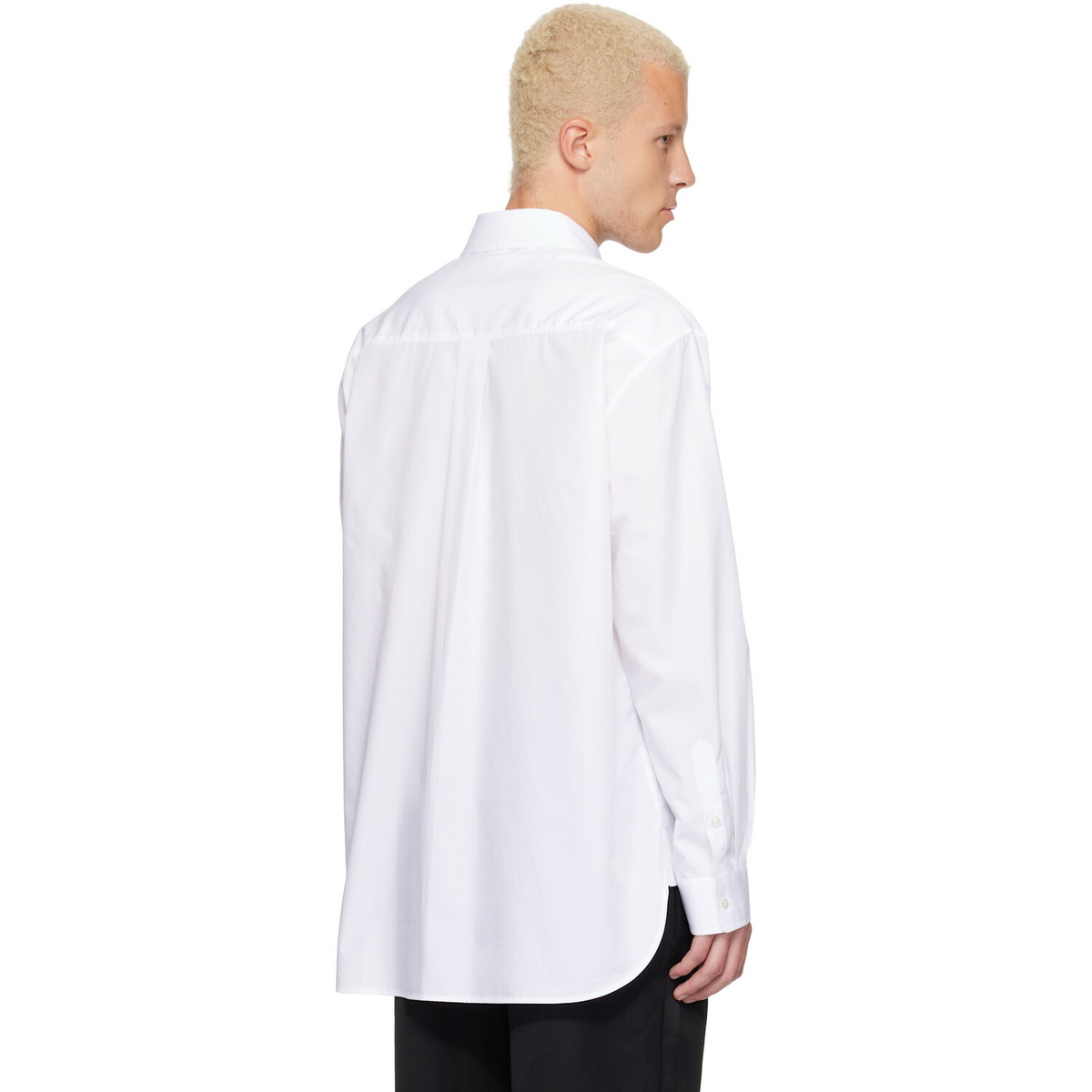 Simone Rocha White Ruffle Horseshoe Easy Shirt