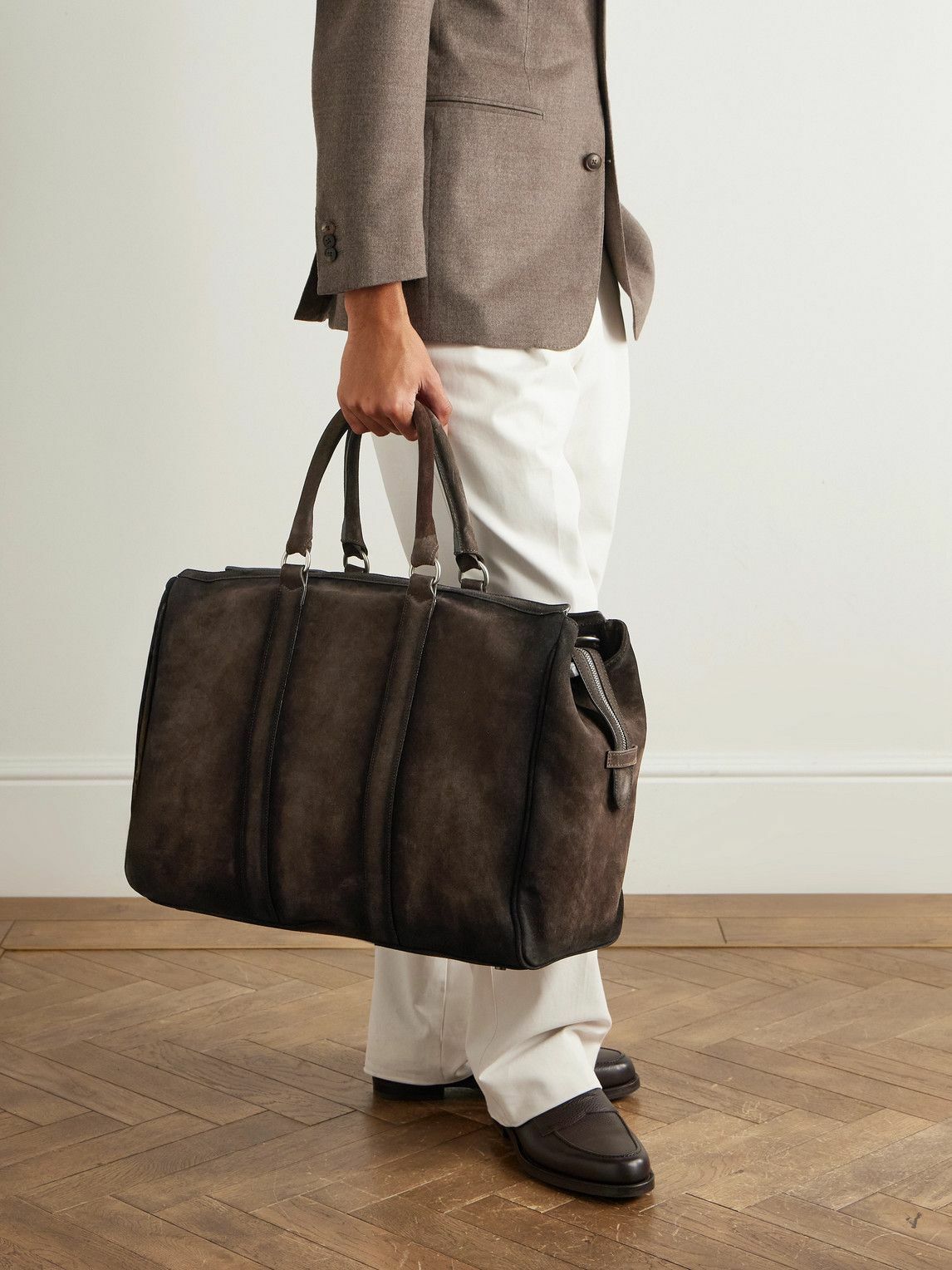 Officine Creative - Quentin 009 Airbrushed Suede Weekend Bag