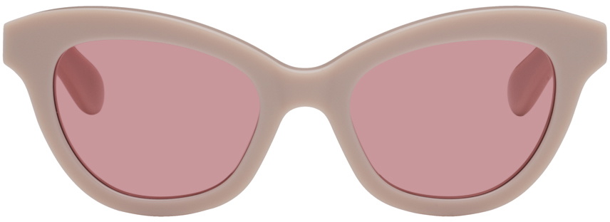 Alexander McQueen Pink Cat-Eye Sunglasses Alexander McQueen display picture 2