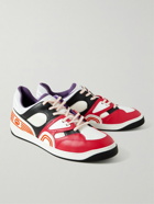 GUCCI - Basket Rubber-Trimmed Demetra Sneakers - Red