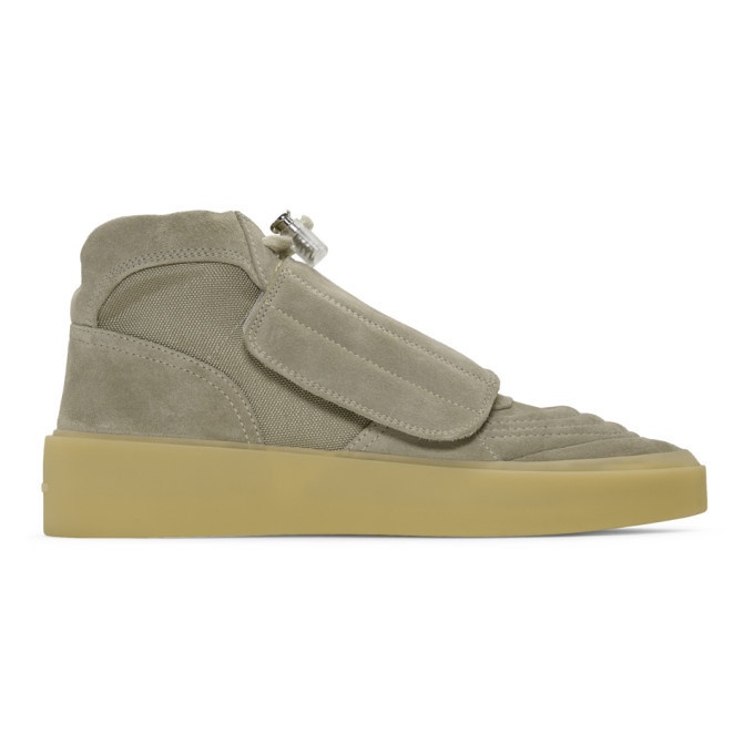 Photo: Fear of God Taupe Skate High-Top Sneakers