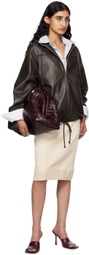 Bottega Veneta Brown Hooded Leather Jacket