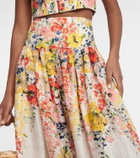 Zimmermann Alight floral linen maxi skirt