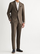CANALI - Kei Slim-Fit Linen and Wool-Blend Suit Jacket - Brown