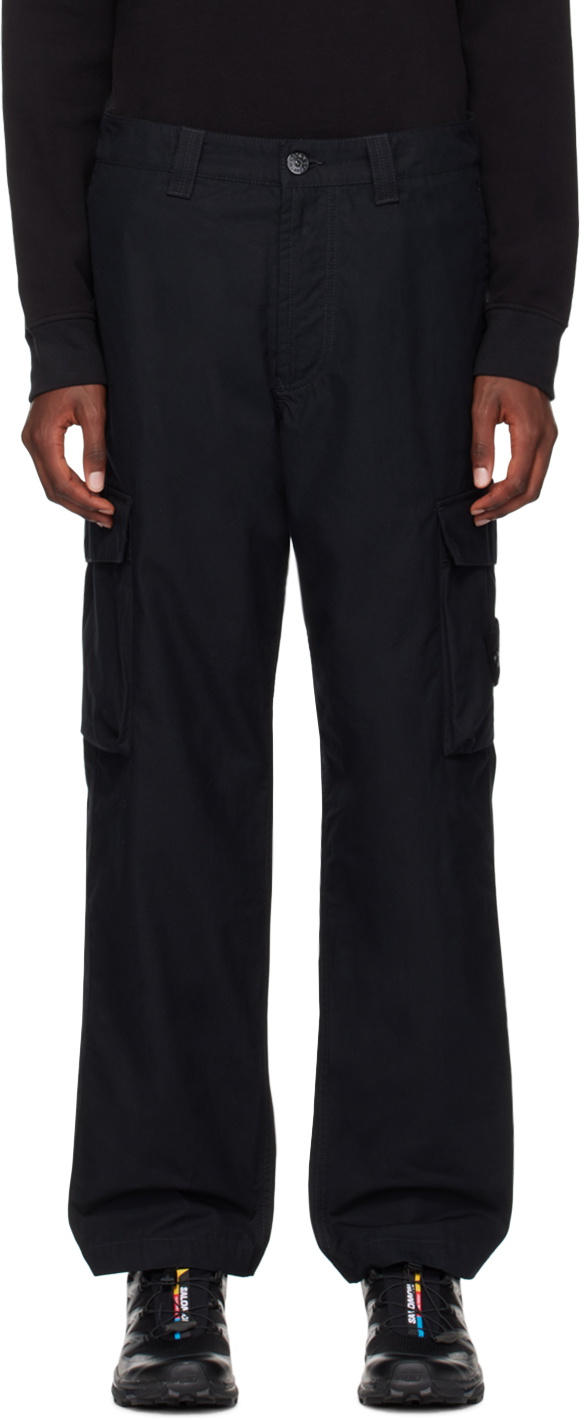 Logo Patch Straight Cargo Pants