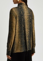 Norma Kamali Python-print Stretch-jersey Shirt Multicoloured