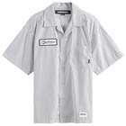 Neighborhood Men's Stripe Work Vacation Shirt in White