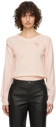 TheOpen Product Pink Distressed Sweater