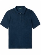 Incotex - Cotton-Terry Polo-Shirt - Blue