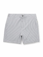 Onia - Calder Straight-Leg Mid-Length Striped Seersucker Swim Shorts - Blue