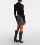 Courrèges Belted denim miniskirt