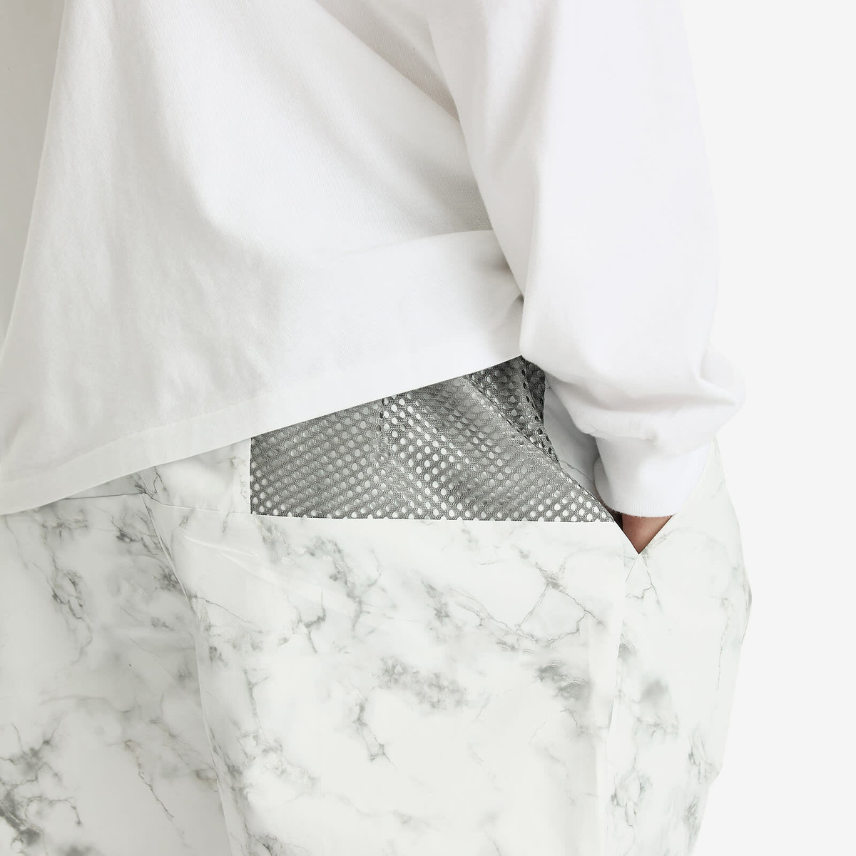 Uniform Experiment Men's Marble Tech Shorts in White