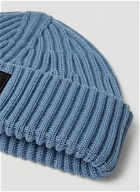 Compass Patch Beanie Hat in Blue