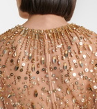 Jenny Packham Hestia embellished caped gown