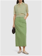 AURALEE Cotton Canvas Midi Skirt