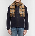 Burberry - Fringed Checked Cashmere Scarf - Men - Tan