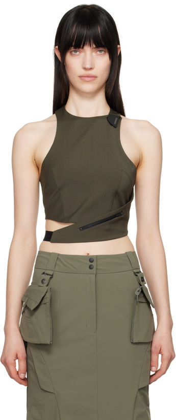 Photo: HYEIN SEO Khaki Cinched Halter Tank Top