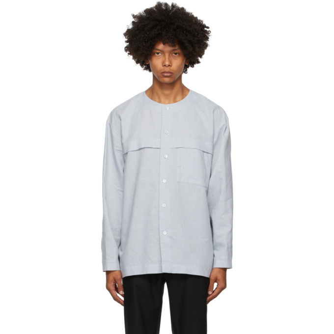 Photo: Homme Plisse Issey Miyake Grey Linen and Cotton Shirt
