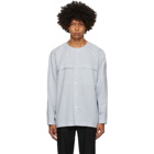 Homme Plisse Issey Miyake Grey Linen and Cotton Shirt