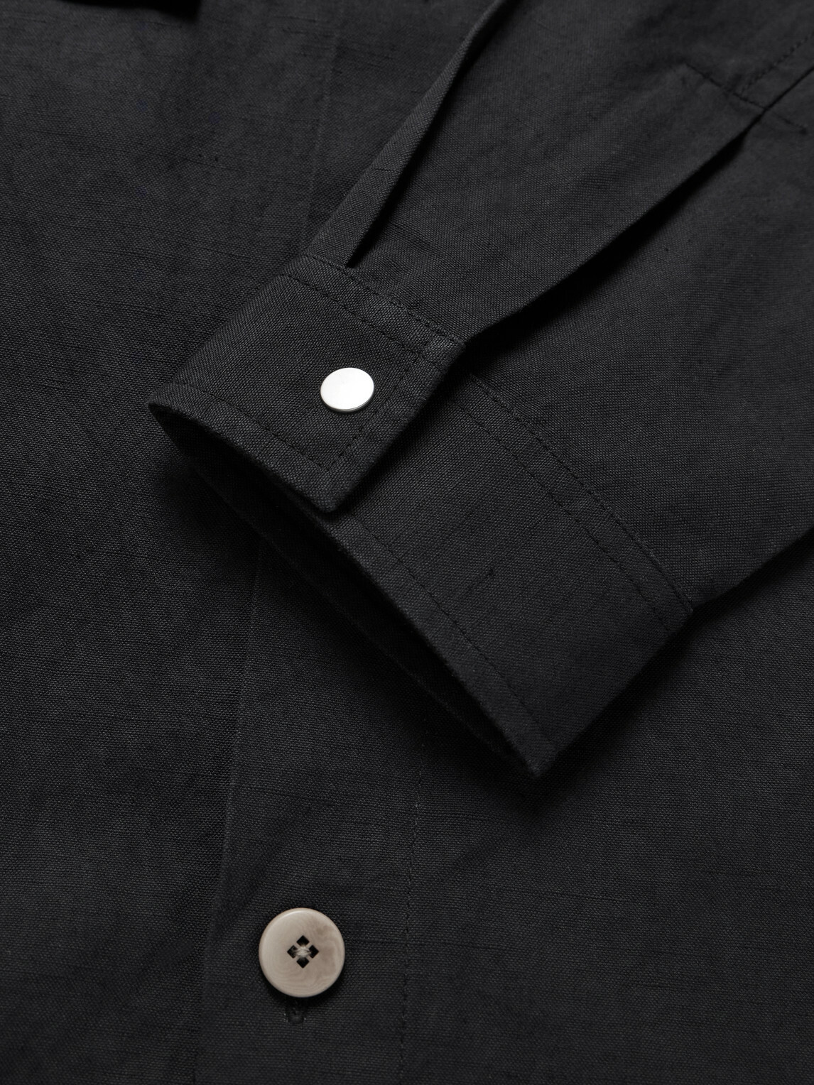 Folk - Patch Linen and Cotton-Blend Overshirt - Blue