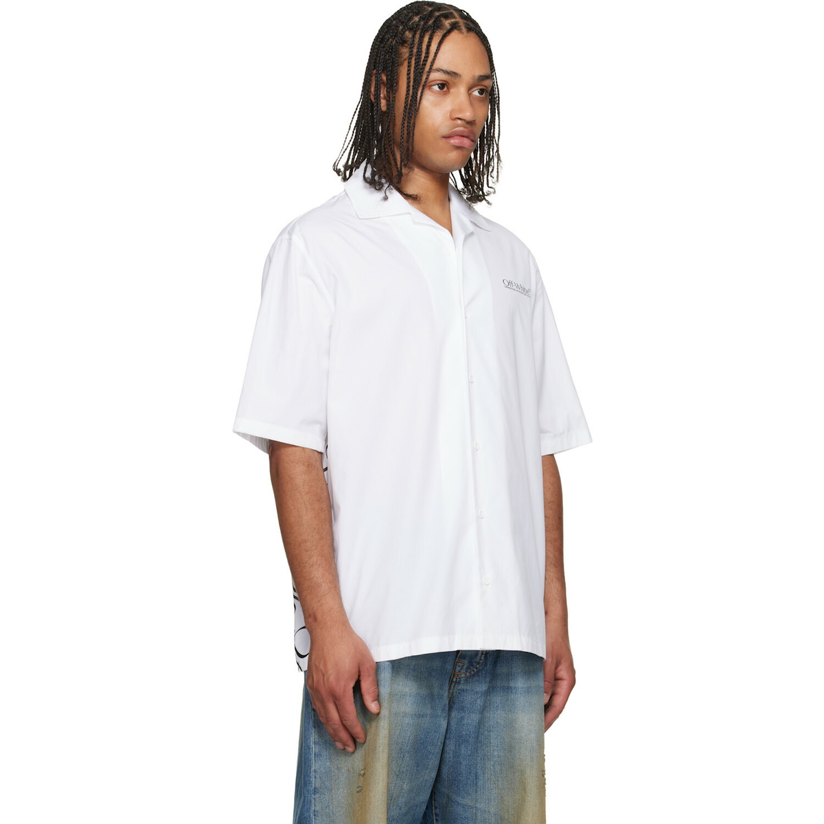 Off-White White Circle Off Bowling Shirt