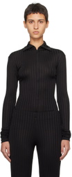 BITE Black Zip Turtleneck