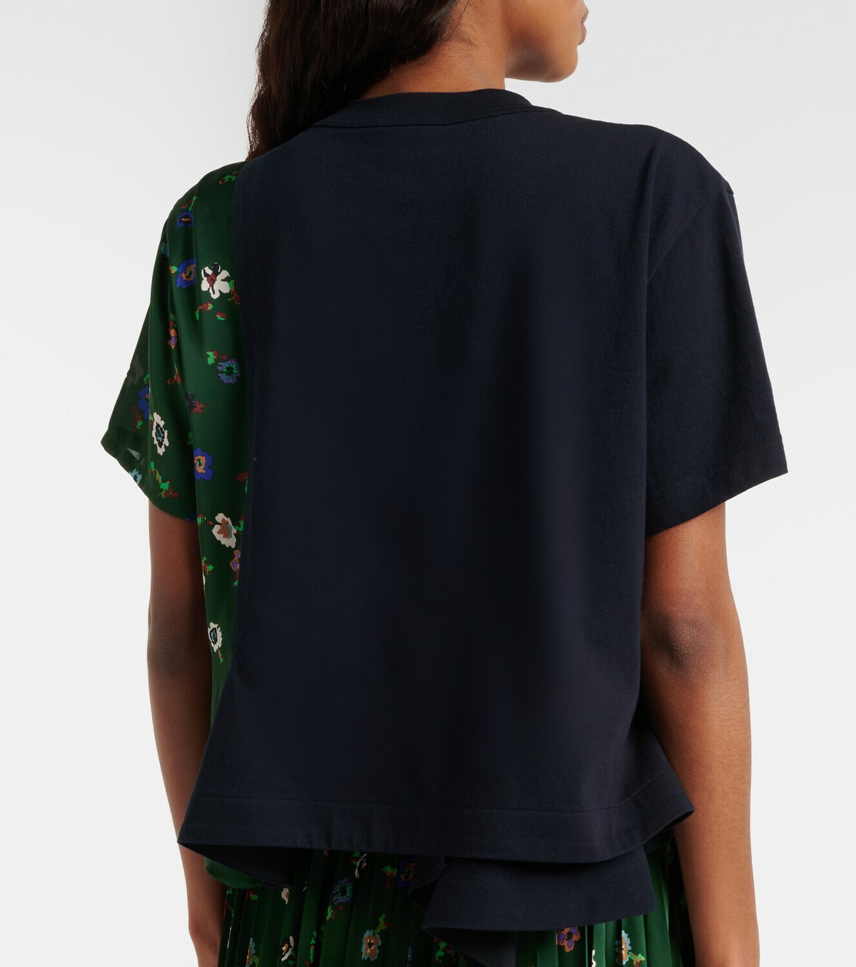 Sacai Floral cotton top