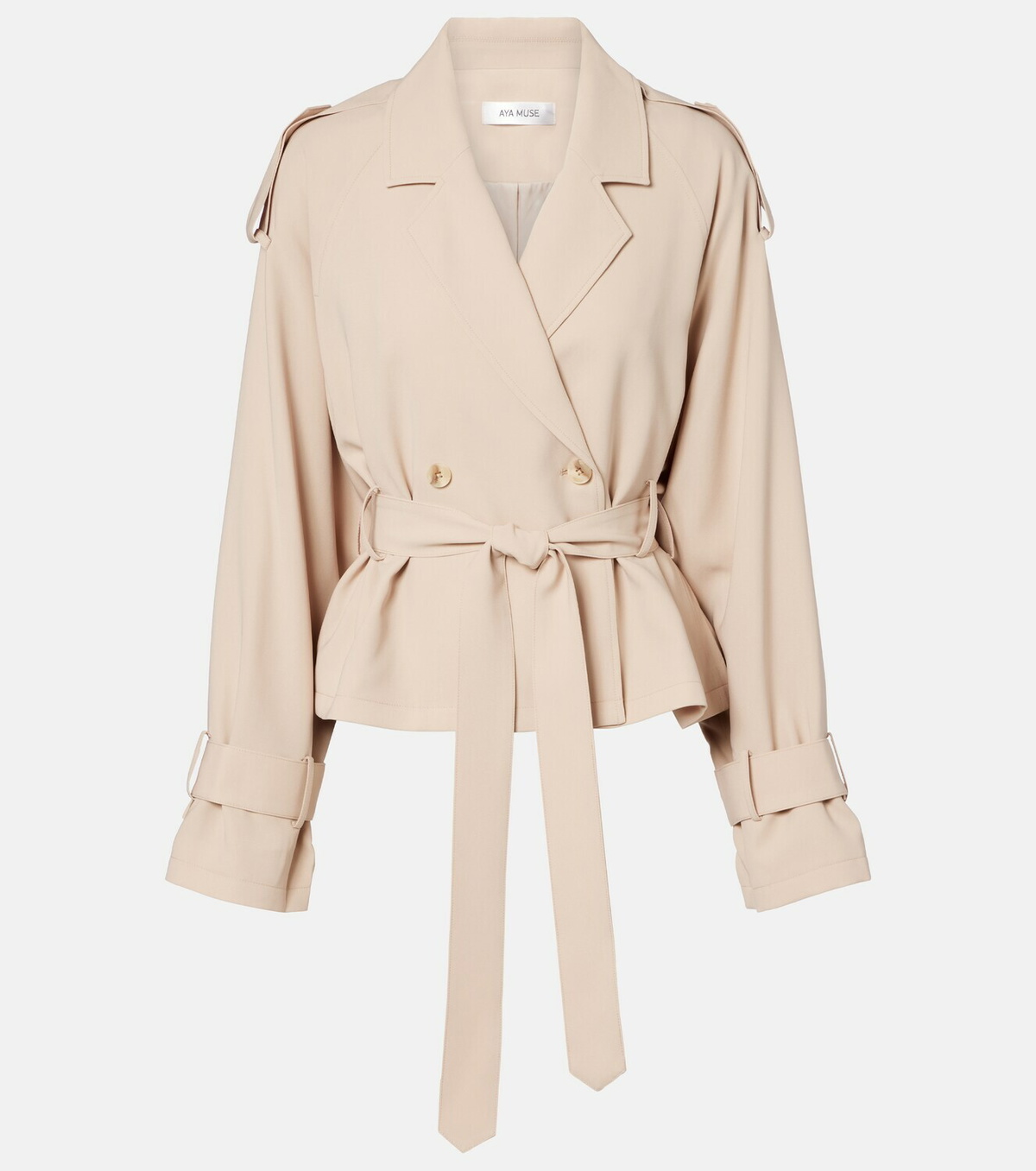 Aya Muse Soli belted double-breasted trench coat