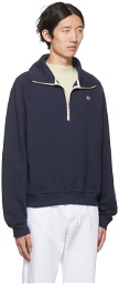 Recto Navy Half-Zip Sweater