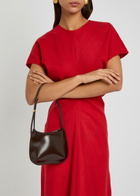 Jacquemus Le Petit Bisou Glossed Leather Shoulder bag - Burgundy - One Size