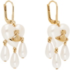 Vivienne Westwood Gold & White Sheryl Earrings