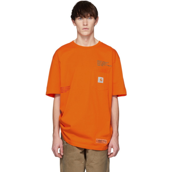 Photo: Heron Preston Orange Carhartt Edition T-Shirt