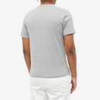 Maison Kitsuné Men's Navy Fox Patch Classic T-Shirt in Grey Melange