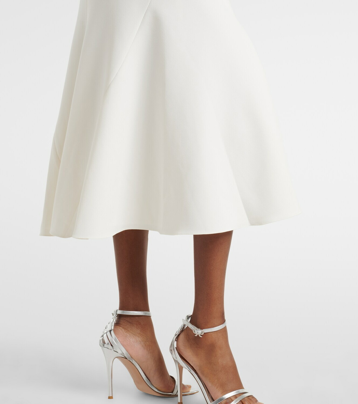 Safiyaa Luisa belted crêpe midi dress