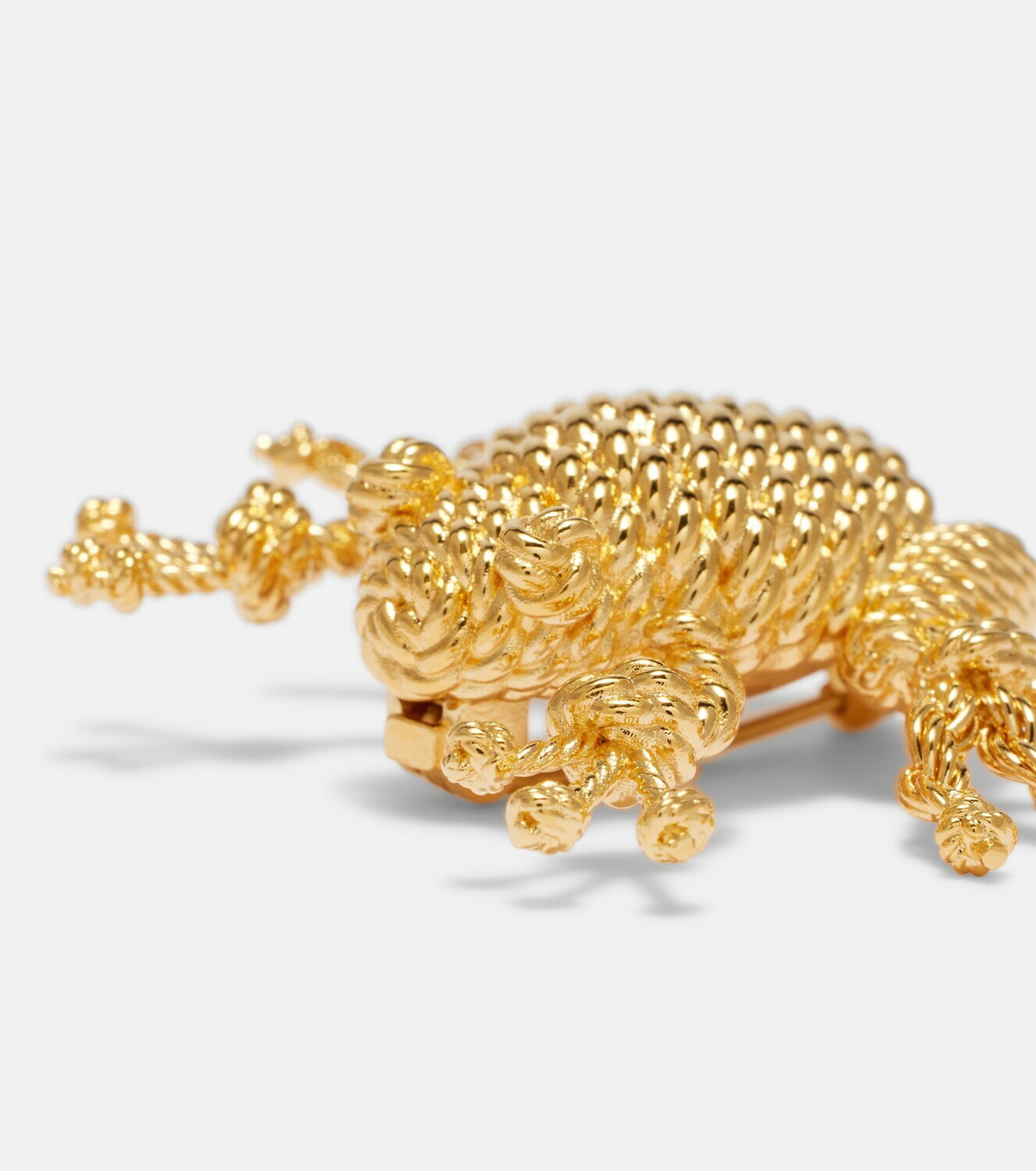 Loewe Braided gold-plated brooch