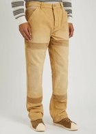 Wales Bonner Sierra Panelled Canvas Trousers Sand