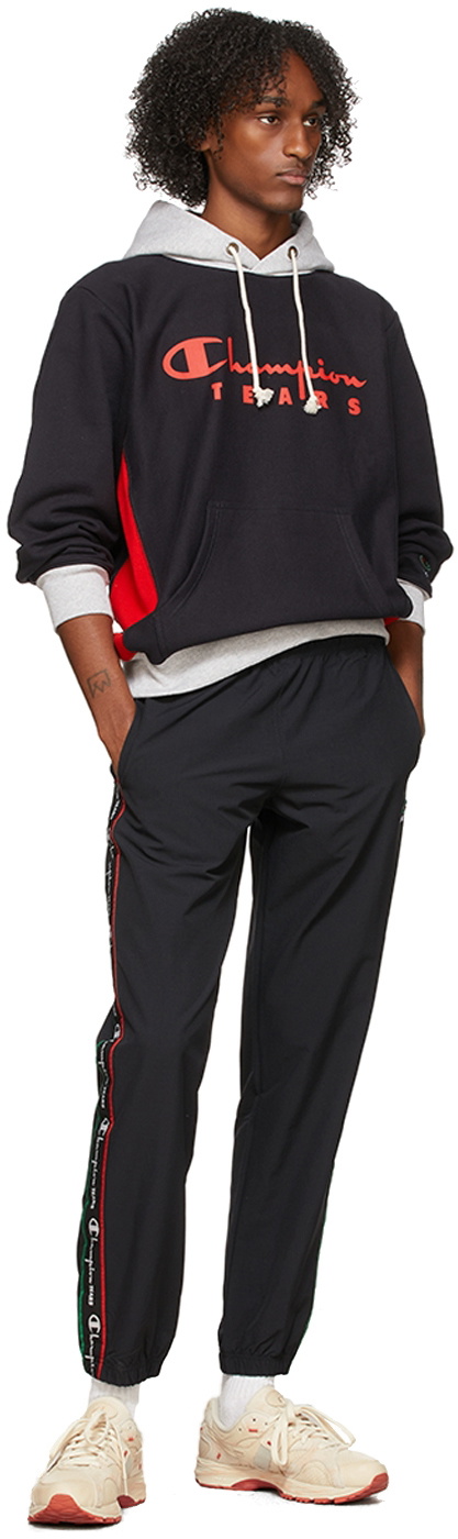 Denim Tears Black & Grey Champion Edition Cotton Hoodie