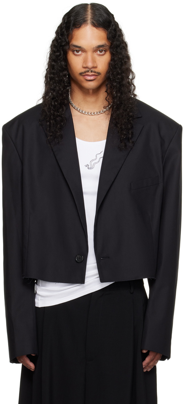 LU'U DAN Black Slashed Blazer