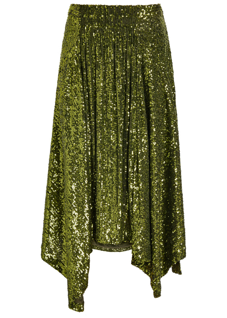 スカート PACO RABANNE Multicolor Maxi Sequins Skirt Paco Rabanne Multicolor Graphic Maxi Skirt Paco Rabanne