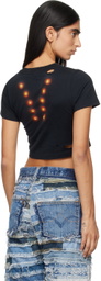 doublet Black Magnetic Tight Fit T-shirt
